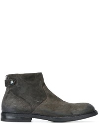 Мужские темно-серые замшевые ботинки от Pantanetti