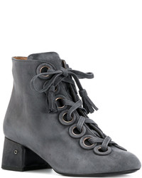 Женские темно-серые замшевые ботинки от Laurence Dacade