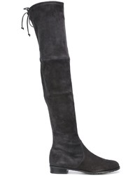 Женские темно-серые замшевые ботинки от Stuart Weitzman