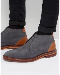 Мужские темно-серые замшевые ботинки от Ted Baker