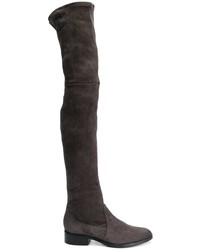 Темно-серые замшевые ботфорты от Parallèle