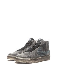 Мужские темно-серые замшевые высокие кеды от Nike