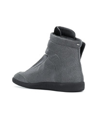 Мужские темно-серые замшевые высокие кеды от Maison Margiela