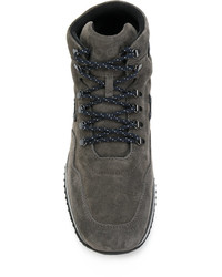 Мужские темно-серые замшевые кеды от Hogan