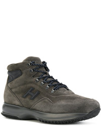 Мужские темно-серые замшевые кеды от Hogan