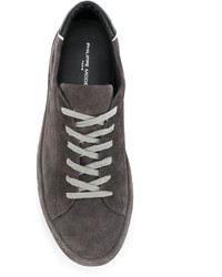 Мужские темно-серые замшевые кеды от Philippe Model