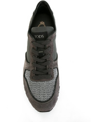 Мужские темно-серые замшевые кеды от Tod's