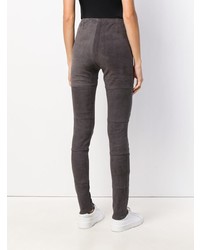 Темно-серые замшевые леггинсы от Kristensen Du Nord