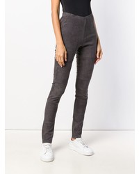 Темно-серые замшевые леггинсы от Kristensen Du Nord
