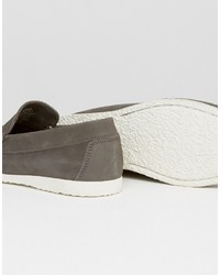 Мужские темно-серые замшевые лоферы от Dune