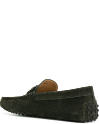 Мужские темно-серые замшевые лоферы от Tod's