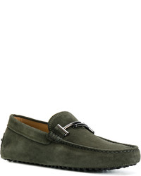 Мужские темно-серые замшевые лоферы от Tod's