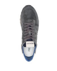 Мужские темно-серые замшевые низкие кеды от Premiata