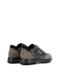 Мужские темно-серые замшевые низкие кеды от Hogan