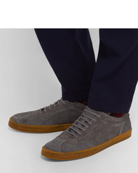 Мужские темно-серые замшевые низкие кеды от Officine Creative