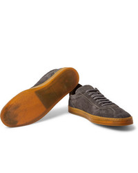 Мужские темно-серые замшевые низкие кеды от Officine Creative