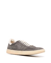 Мужские темно-серые замшевые низкие кеды от Officine Creative
