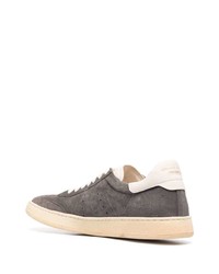 Мужские темно-серые замшевые низкие кеды от Officine Creative