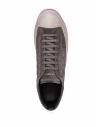 Мужские темно-серые замшевые низкие кеды от Officine Creative