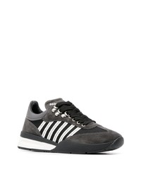 Мужские темно-серые замшевые низкие кеды от DSQUARED2