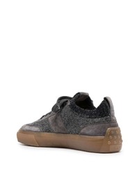 Мужские темно-серые замшевые низкие кеды от Tod's