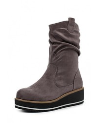 Темно-серые замшевые полусапоги от Ideal