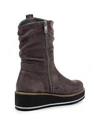 Темно-серые замшевые полусапоги от Ideal