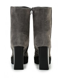 Темно-серые замшевые полусапоги от LOST INK