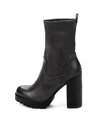 Темно-серые замшевые полусапоги от Mellisa