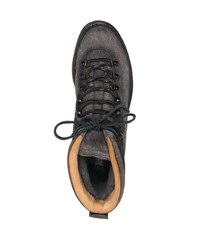 Мужские темно-серые замшевые рабочие ботинки от Officine Creative