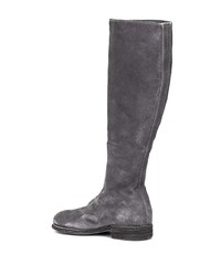 Темно-серые замшевые сапоги от Guidi