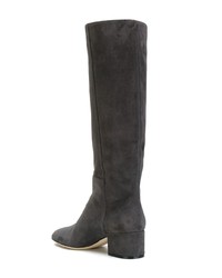 Темно-серые замшевые сапоги от Sergio Rossi