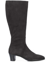 Темно-серые замшевые сапоги от Gravati