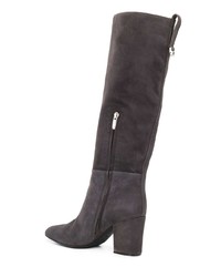 Темно-серые замшевые сапоги от Sergio Rossi