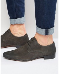 Темно-серые замшевые туфли дерби от Asos