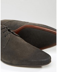 Темно-серые замшевые туфли дерби от Asos