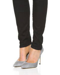 Темно-серые замшевые туфли от Sergio Rossi