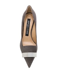 Темно-серые замшевые туфли от Sergio Rossi