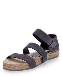 Темно-серые замшевые эспадрильи