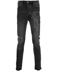 Мужские темно-серые зауженные джинсы с принтом от Ksubi