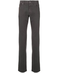 Мужские темно-серые зауженные джинсы от Brioni