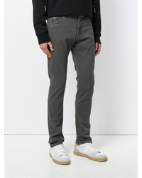 Мужские темно-серые зауженные джинсы от Maison Margiela