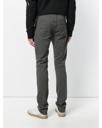 Мужские темно-серые зауженные джинсы от Maison Margiela