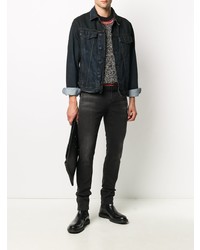 Мужские темно-серые зауженные джинсы от Neil Barrett