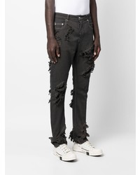 Мужские темно-серые зауженные джинсы от Rick Owens DRKSHDW