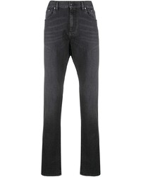 Мужские темно-серые зауженные джинсы от Ermenegildo Zegna