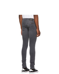 Мужские темно-серые зауженные джинсы от Nudie Jeans