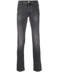 Мужские темно-серые зауженные джинсы от Incotex