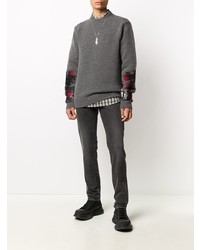 Мужские темно-серые зауженные джинсы от Dolce & Gabbana