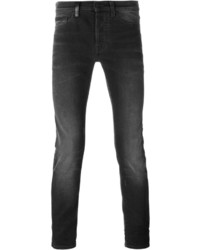 Мужские темно-серые зауженные джинсы от Marcelo Burlon County of Milan